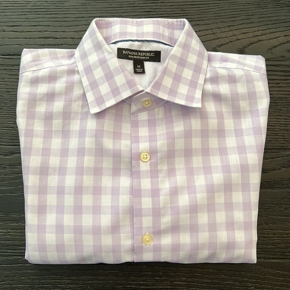 🎉non-iron🎉 Banana Republic slim fit Medium button down